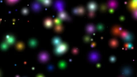 Dynamic rainbow bokeh lights with glow and sparkle Video stock 334314206