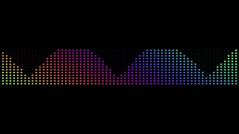 Dynamic Rainbow Sound Waves Equalizer Animation Abstract Digital Audio Spec.. Stock-Footage 339114951