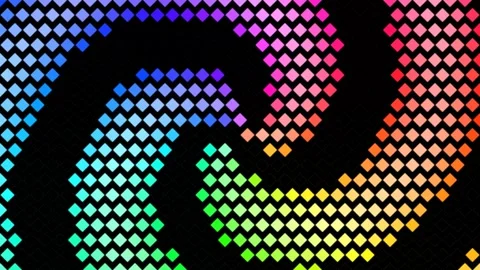 Dynamic Rainbow Vortex Spiral Tunnel Abstract Graphic Loop Technology Stock Footage 333799851