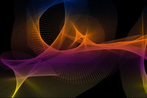 Dynamic rainbow wave abstract background with glowing digital light Stock-Illustration