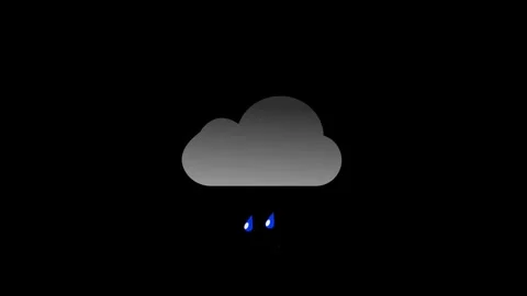 Dynamic Raining Weather Icon Animation for Weather Apps– 4K Visuals. Stock Footage 282576898