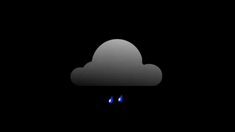 Dynamic Raining Weather Icon Animation for Weather Apps– 4K Visuals Stock Footage 282576905