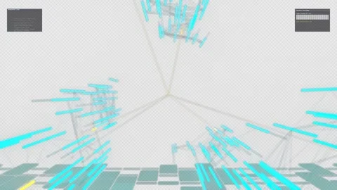 Dynamic Rapid Delivery Freight Tube HUD - 4K Alpha Stock-Footage 332540187
