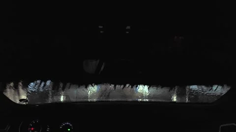 Dynamic real time video taken from inside a car during an automatic car wash, Stock Footage 333076845