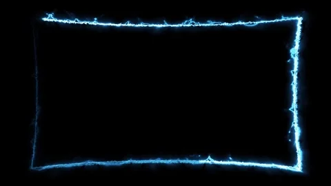 Dynamic rectangle frame blue energy motion Video stock 330441472