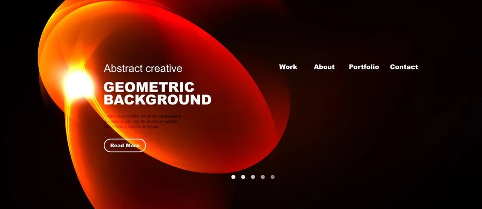 Dynamic red abstract shape dominates black background. Text elements present, 스톡 일러스트