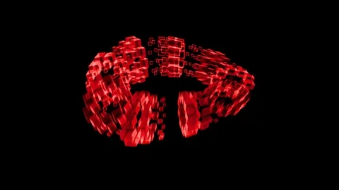 Dynamic red abstract visuals for immersive VJ loop experiences set Stock Footage 292095137