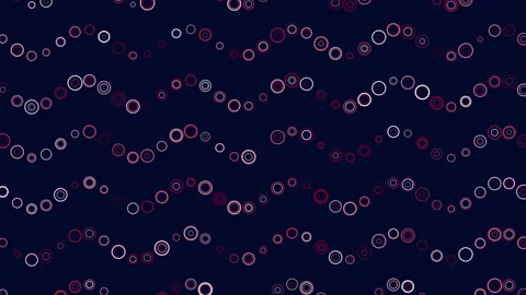 Dynamic red and blue circle wave pattern on dark background Stock Footage 311591781