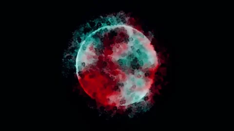 Dynamic Red and Cyan Glowing Sphere Animation Stock-Footage 312722764