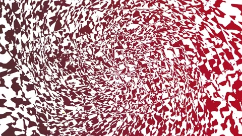 Dynamic red and white abstract spiral pattern Video stock 325712834