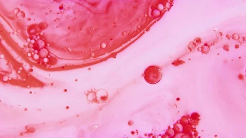 Dynamic red and white liquid merge creating abstract patterns background Stock Footage 327575306