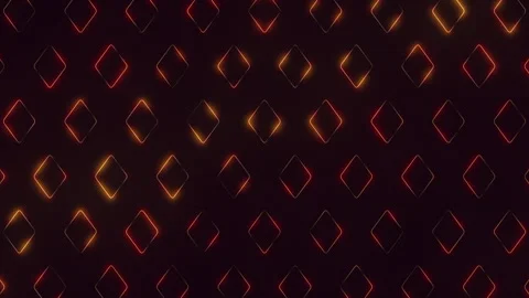 Dynamic red and yellow diamond pattern on black background Stock Footage 297618160