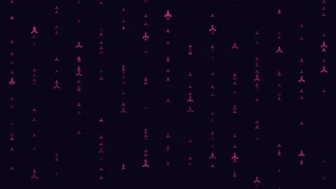 Dynamic red arrow pattern for website or app background Vídeo Stock 303194472