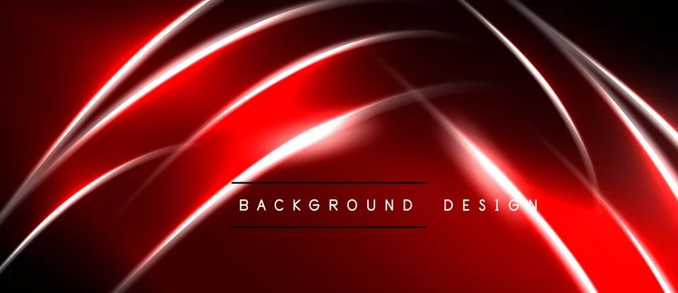 Dynamic red background features flowing white lines. Modern design evokes s.. Illustrazione stock