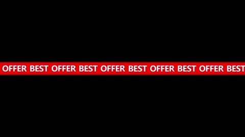 Dynamic red best offer alert banner with pulsating text animation Stock Footage 309445470