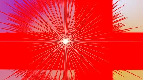 Dynamic Red Burst Background with Radiating Lines Illustrazione stock