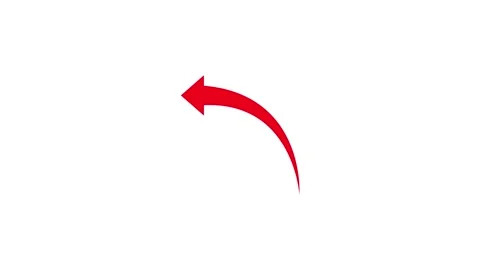 Dynamic red curved pointer animation - abstract financial return and click Stock Footage 341490635