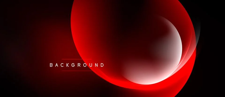 Dynamic red curves create modern background. Smooth gradients, elegant design Illustrazione stock