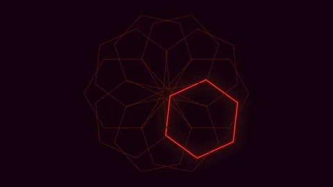 Dynamic red diamond geometric pattern Stock Footage 278071966