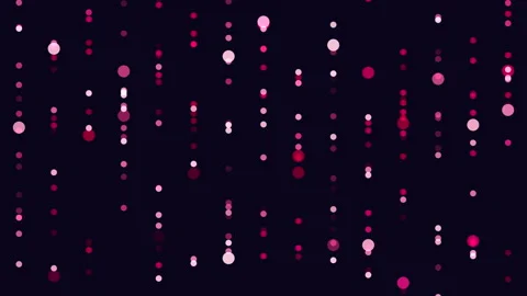 Dynamic red dot pattern on dark background symmetrical, seemingly random Stock Footage 303194452