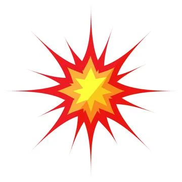 Dynamic red explosion starburst vector illustration Stock Illustration