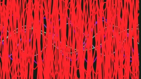 Dynamic red glitch effect lines forming an abstract digital energy stream o.. Stock Footage 342205610
