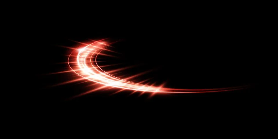 The Dynamic Red Light Swoosh Effect creates a stunning visual impact against a Stock Illustration