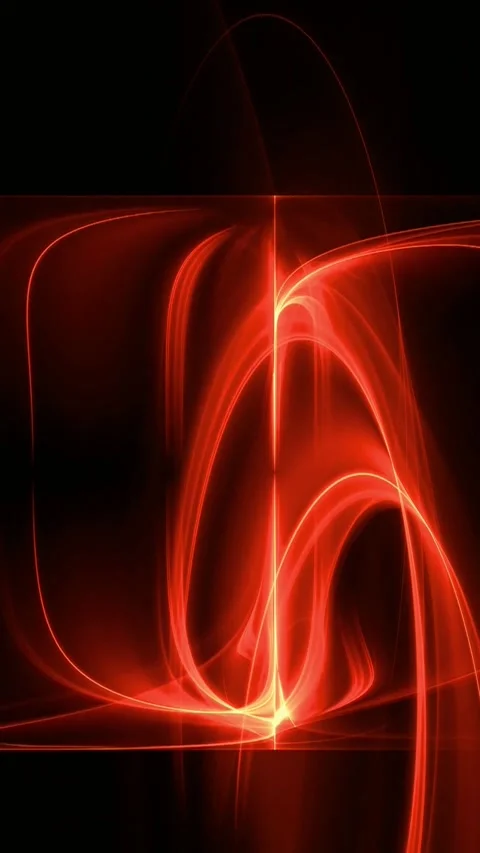Dynamic red light trails in motion. Abstract flowing energy waves Stock Footage 339778641