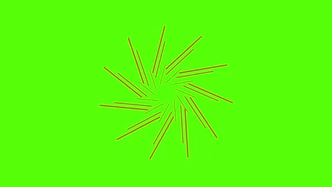 Dynamic red lines exploding on bright green background Stock Footage 330286823