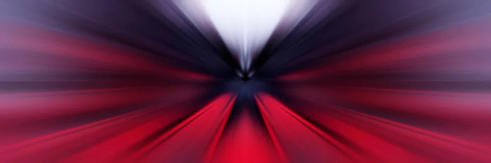 Dynamic red lines of light. Light from central point. Dynamic red lines of... Foto stock