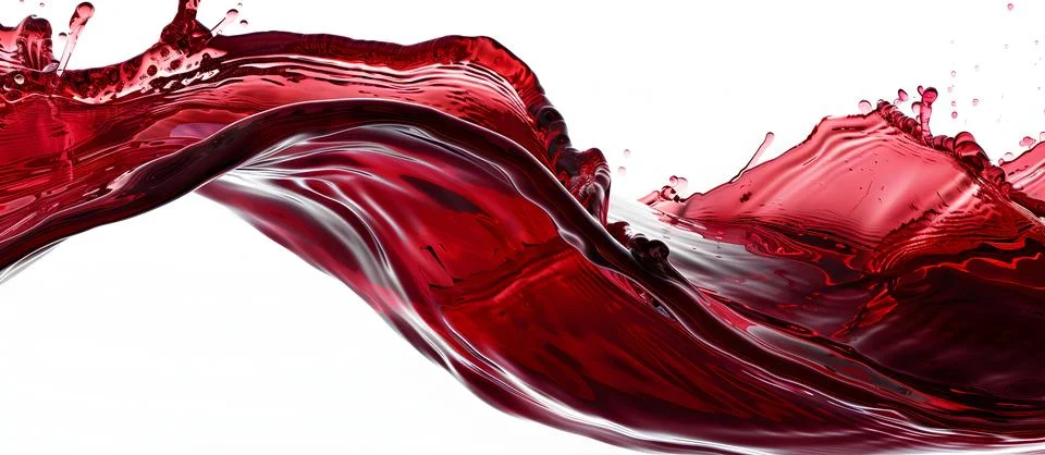 Dynamic Red Liquid Splash Foto stock