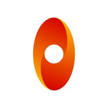 Dynamic Red Orange Oval Swirl Design Illustrazione stock