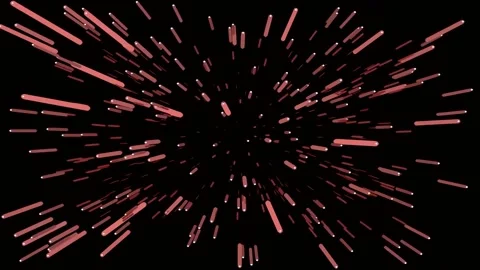 Dynamic red particle burst radiating outwards, abstract energy light effect.. Stock Footage 340378901
