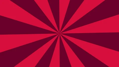 A dynamic red retro sunburst background with rotating cartoon rays, presente 動画素材 288527574