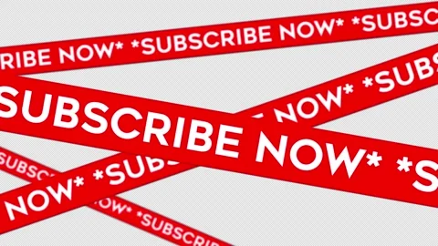 Dynamic Red Ribbon Subscribe Now Text Animation Видео 331566191