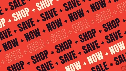 Dynamic Red Sale Promotion Background with Diagonal Typography Stock Footage 344848923