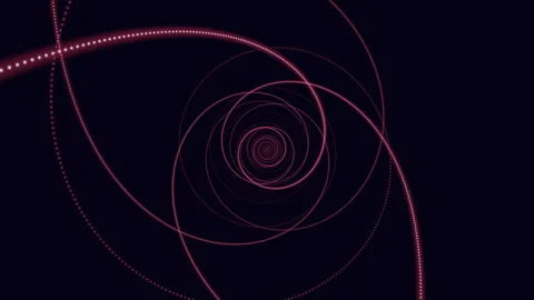 Dynamic red spiral pattern on a black background Stock Footage 303532596