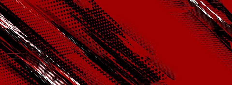 Dynamic red sport background with halftone pattern Stock Illustration