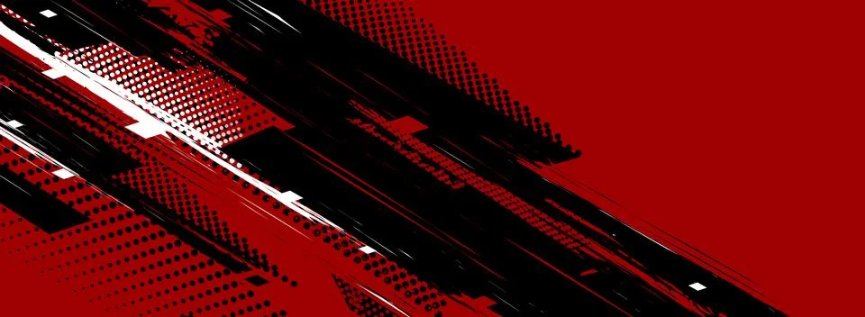 Dynamic red sport background with halftone pattern Stock Illustration