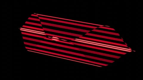 Dynamic red stripes create vibrant VJ loop for captivating music experiences Stock Footage 292144174