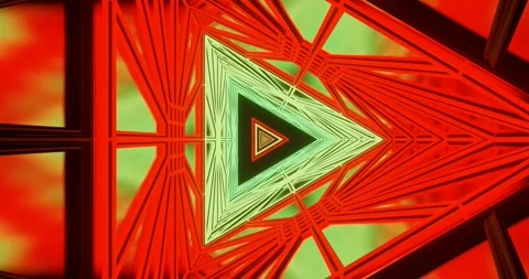 Dynamic red triangular patterns create an immersive visual experience in se.. Stock Footage 315145702