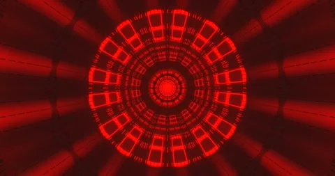 Dynamic red tunnel loop creation for immersive visual experience and engagi.. Stock Footage 316920963