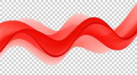 Dynamic red wave pattern flowing across a gradient background イラスト素材