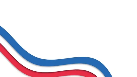 Dynamic Red White Blue Wavy Lines Background for Bastille Day Celebrations .. 库存影片 340056274
