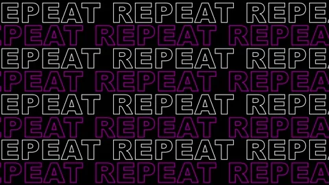 Dynamic repeated text animation with the word "REPEATED". Stock Footage 315289685