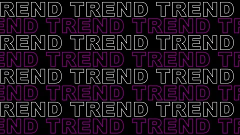 Dynamic repeated text animation with the word "Trend". Stock Footage 315401336