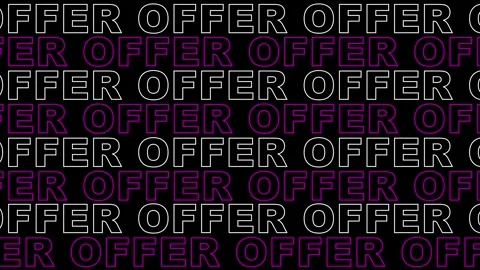 Dynamic repeated text animation with the word "Offer". Stock Footage 315402505