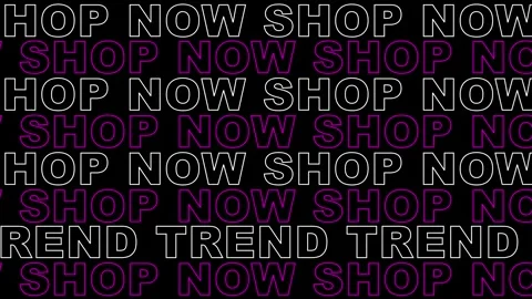 Dynamic repeated text animation with the word "Shop Now" Stock Footage 315403064