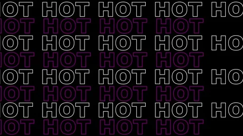 Dynamic repeated text animation with the word "HOT". Stock Footage 315531286