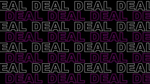 Dynamic repeated text animation with the word "DEAL". Stock Footage 315531308